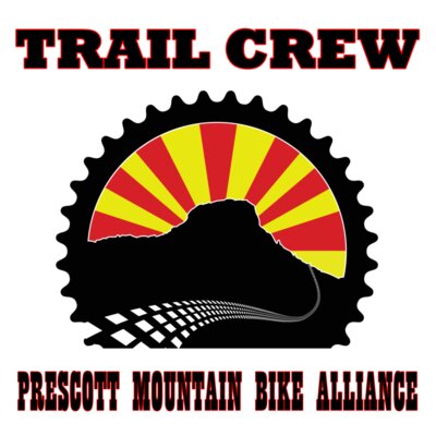 Trail Crew back logo red